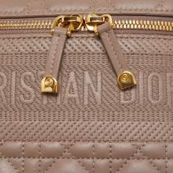 Pre Owned Dior Beige Cannage Leather Small Diortravel Vanity Case