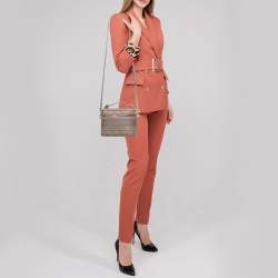 Pre Owned Dior Beige Cannage Leather Small Diortravel Vanity Case