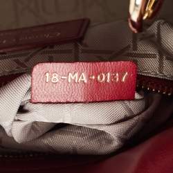 Pre Owned Dior Red Cannage Leather Mini Lady Dior Tote