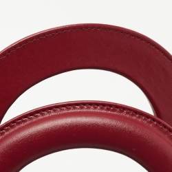 Pre Owned Dior Red Cannage Leather Mini Lady Dior Tote
