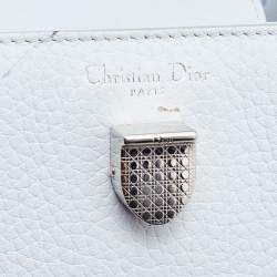 Pre Owned Dior Light Blue Leather Mini Diorever Tote