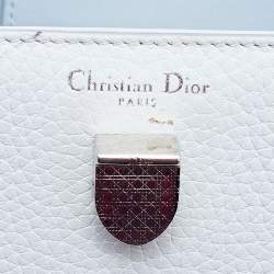 Pre Owned Dior Light Blue Leather Mini Diorever Tote