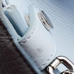 Pre Owned Dior Light Blue Leather Mini Diorever Tote