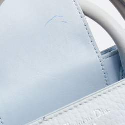 Pre Owned Dior Light Blue Leather Mini Diorever Tote