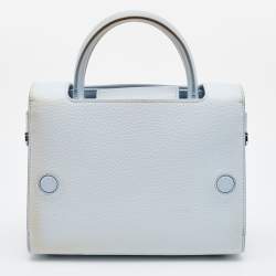 Pre Owned Dior Light Blue Leather Mini Diorever Tote