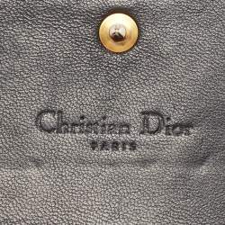 Dior Black Cannage Patent Leather Lady Dior Rendezvous Wallet on Chain