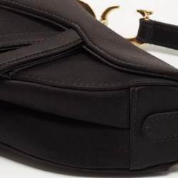 Pre Owned حقيبة ديور ميني سادل جلد أسود