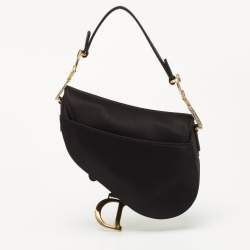 Pre Owned حقيبة ديور ميني سادل جلد أسود