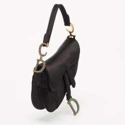 Pre Owned حقيبة ديور ميني سادل جلد أسود