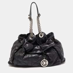 Pre Owned Dior Black Cannage Leather Le Trente Hobo