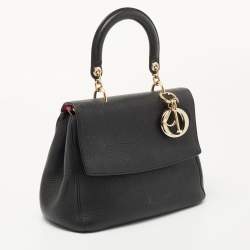 Pre Owned Dior Black Leather Small Be Dior Flap Top Handle Bag