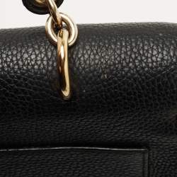 Pre Owned Dior Black Leather Small Be Dior Flap Top Handle Bag