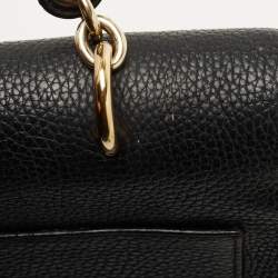 Pre Owned Dior Black Leather Small Be Dior Flap Top Handle Bag