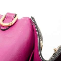 Pre Owned Dior Black Leather Small Be Dior Flap Top Handle Bag