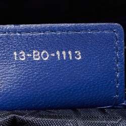 Pre Owned Dior Blue Cannage Leather Large Lady Dior Tote