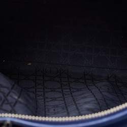 Pre Owned Dior Blue Cannage Leather Large Lady Dior Tote