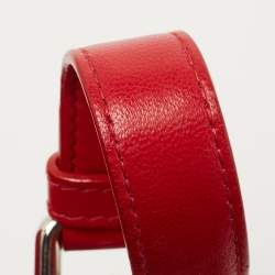 Pre Owned Dior Red Cannage Leather Flap Camera Shoulder Bag
