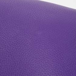 Pre Owned Dior Violet Leather Large Diorissimo Shopper Tote