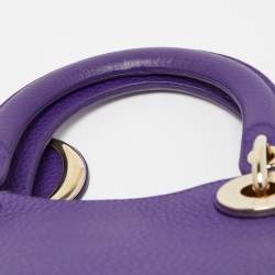 Pre Owned Dior Violet Leather Large Diorissimo Shopper Tote