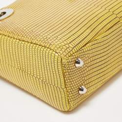 Dior Yellow Lizard Mini Lady Dior Bag