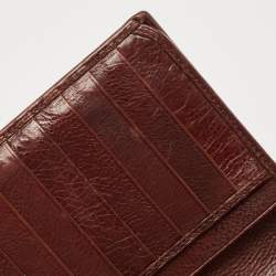 Pre Owned Dior Brown Floral Embroidered Leather Buckle Flap Continental Wallet