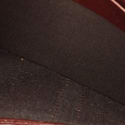 Pre Owned Dior Brown Floral Embroidered Leather Buckle Flap Continental Wallet