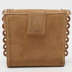 Pre Owned Dior Beige Leather and Suede Grommet Logo Trifold Wallet