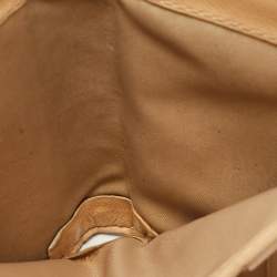Pre Owned Dior Beige/Brown Oblique Canvas and Leather Street Chic Compact Wallet