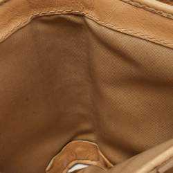 Pre Owned Dior Beige/Brown Oblique Canvas and Leather Street Chic Compact Wallet