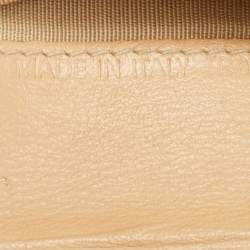 Pre Owned Dior Beige/Brown Oblique Canvas and Leather Street Chic Compact Wallet