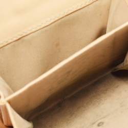 Pre Owned Dior Beige/Brown Oblique Canvas and Leather Street Chic Compact Wallet