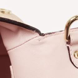 Dior Metallic Beige Leather Small Be Dior Flap Top Handle Bag