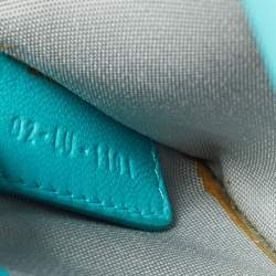 Pre Owned Dior Aqua Green Cannage Leather Lady Dior Chain Clutch