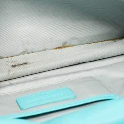 Pre Owned Dior Aqua Green Cannage Leather Lady Dior Chain Clutch