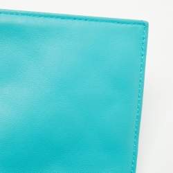 Pre Owned Dior Aqua Green Cannage Leather Lady Dior Chain Clutch