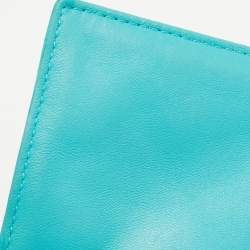 Pre Owned Dior Aqua Green Cannage Leather Lady Dior Chain Clutch