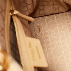 Pre Owned Dior Beige Cannage Leather Large Lady Dior Tote