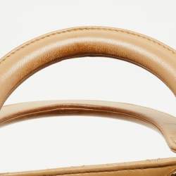 Pre Owned Dior Beige Cannage Leather Large Lady Dior Tote