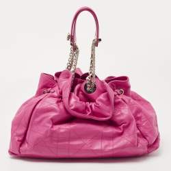 Pre Owned Dior Pink Cannage Leather Le Trente Hobo
