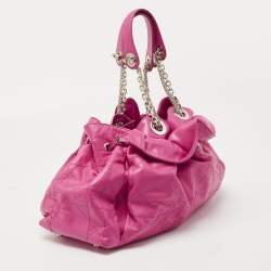 Pre Owned Dior Pink Cannage Leather Le Trente Hobo