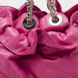 Pre Owned Dior Pink Cannage Leather Le Trente Hobo