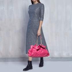 Pre Owned Dior Pink Cannage Leather Le Trente Hobo