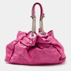 Pre Owned Dior Pink Cannage Leather Le Trente Hobo