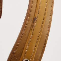 Pre Owned Dior Yellow Cannage Patent Leather Soft Lady Dior Tote