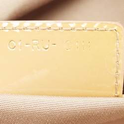 Pre Owned Dior Yellow Cannage Patent Leather Soft Lady Dior Tote