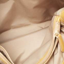 Pre Owned Dior Yellow Cannage Patent Leather Soft Lady Dior Tote