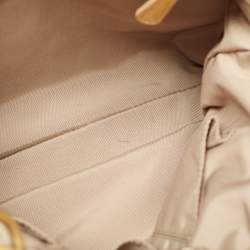 Pre Owned Dior Yellow Cannage Patent Leather Soft Lady Dior Tote