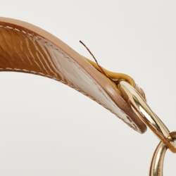 Pre Owned Dior Yellow Cannage Patent Leather Soft Lady Dior Tote