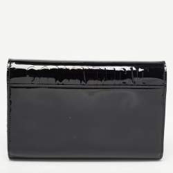 Pre Owned Dior Black Patent Leather 30 Montaigne Chain Clutch