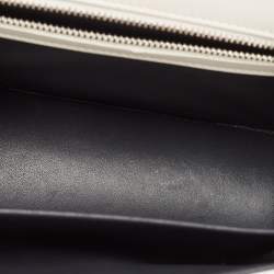 Pre Owned Dior White Patent Leather Small Diorama Shoulder Bag